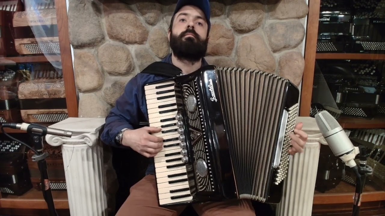 7334 - Black Frontalini PIano Accordion LMMH 41 120 $1499