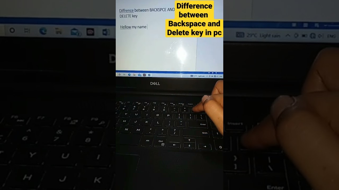 #shortcutkey Difference between backspace and delete key? #shorts ytshorts