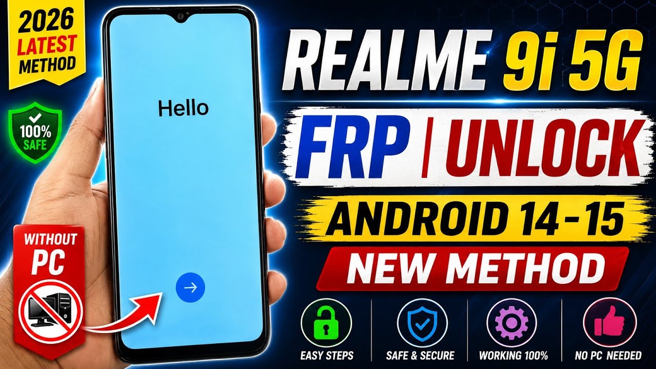 Realme 9/9i 5G FRP UNLOCK Without Pc | New Method | Google Account Remove | RMX3612 | Trick 2026