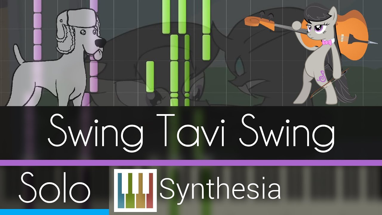 Swing Tavi Swing - |SOLO PIANO TUTORIAL w/VOCALS| -- Synthesia HD