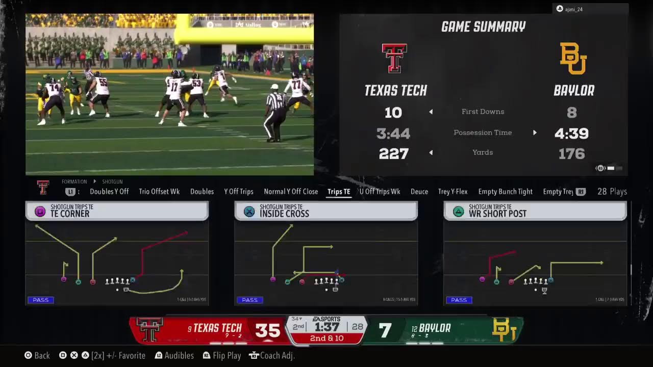 CFB 26 dynasty Texas Tech vs Baylor