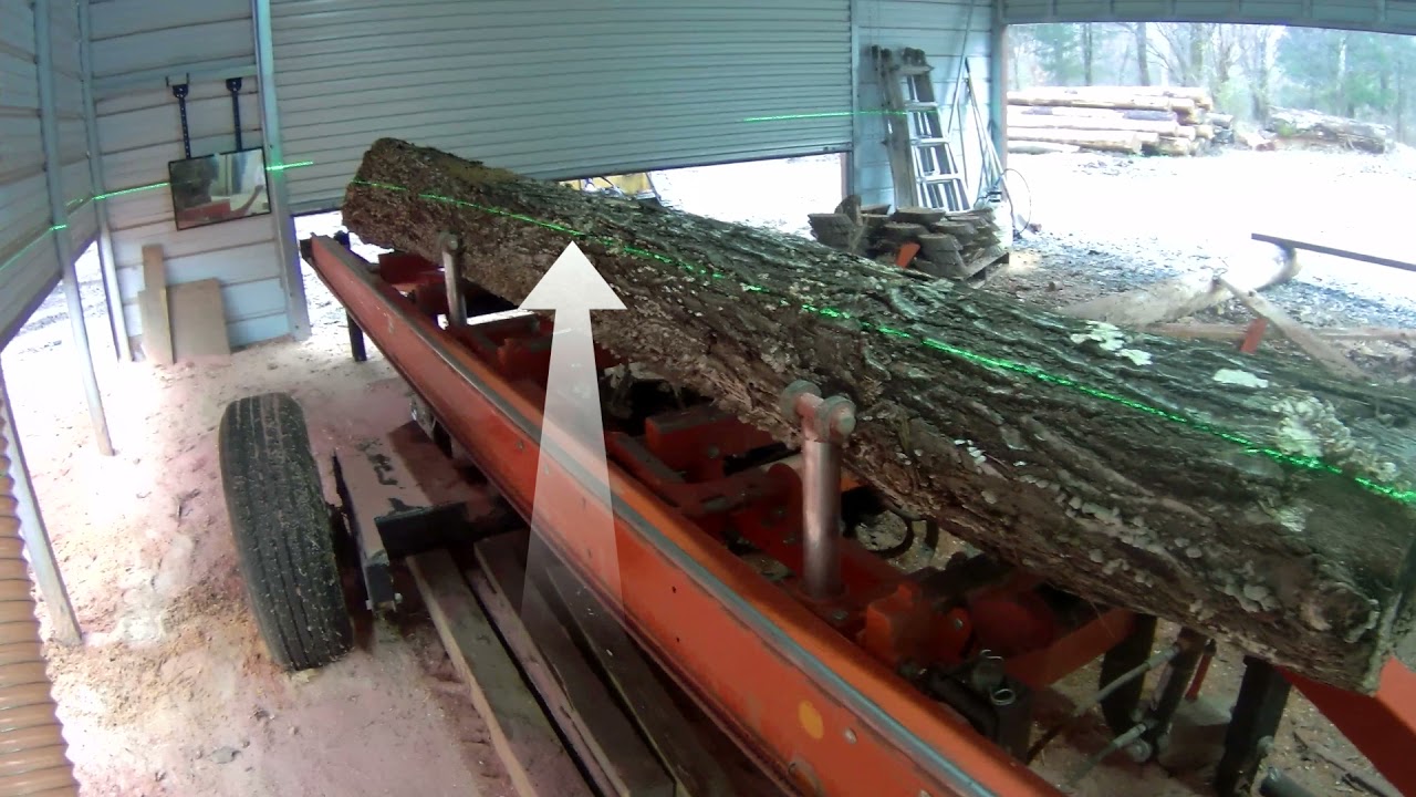 Laser upgrade to my Woodmizer sawmill ...set the pith in seconds.