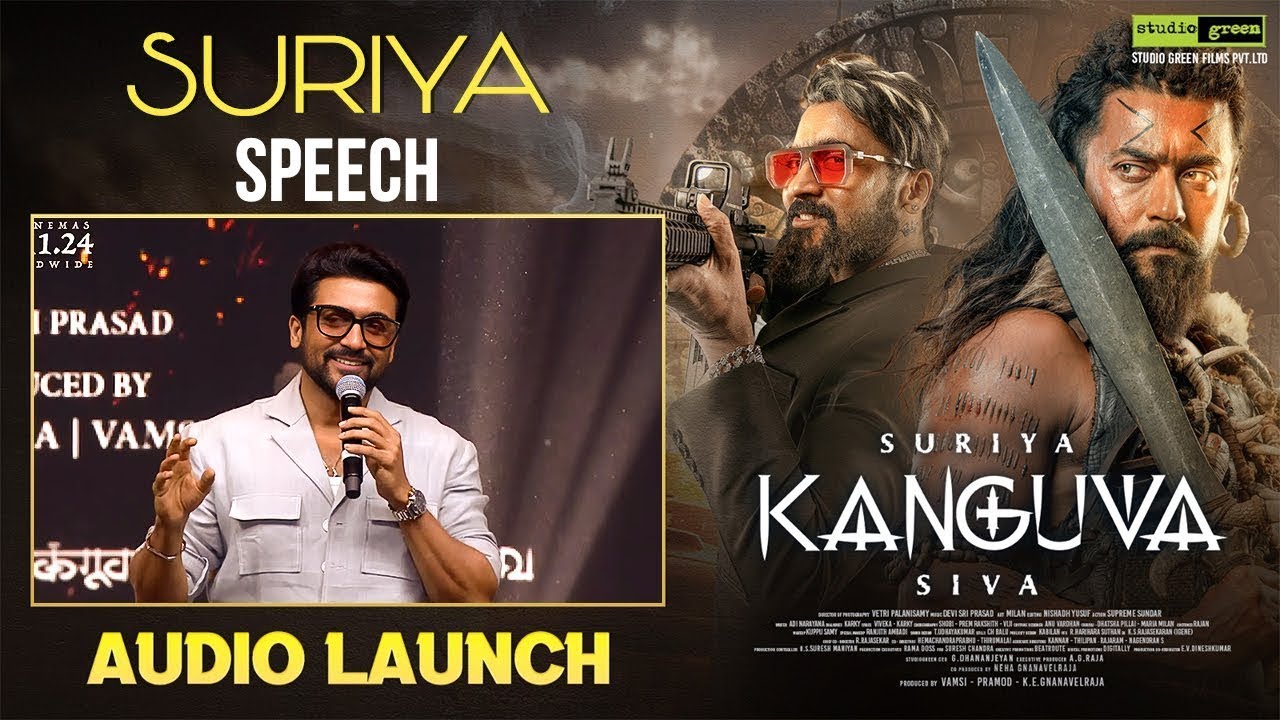 Hero Suriya Speech | Kanguva Audio Launch | Suriya | Bobby Deol | Devi Sri Prasad | Shreyas Media