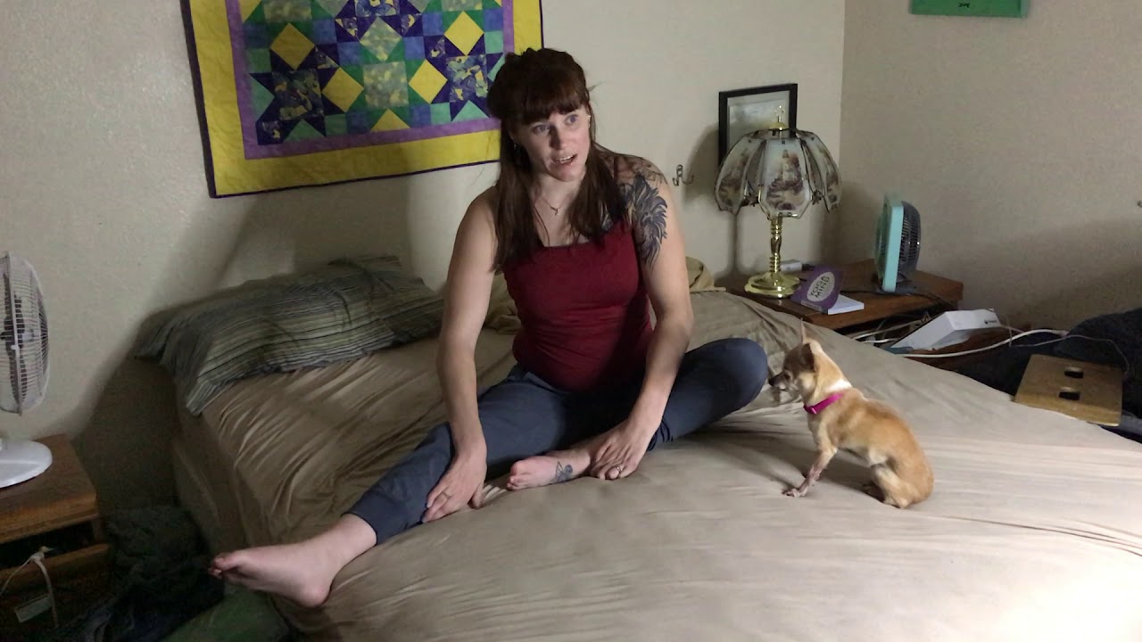Some nightly quadriplegic/paraplegic/nerve pain calm down before bed yoga 🧘🏻‍♀️