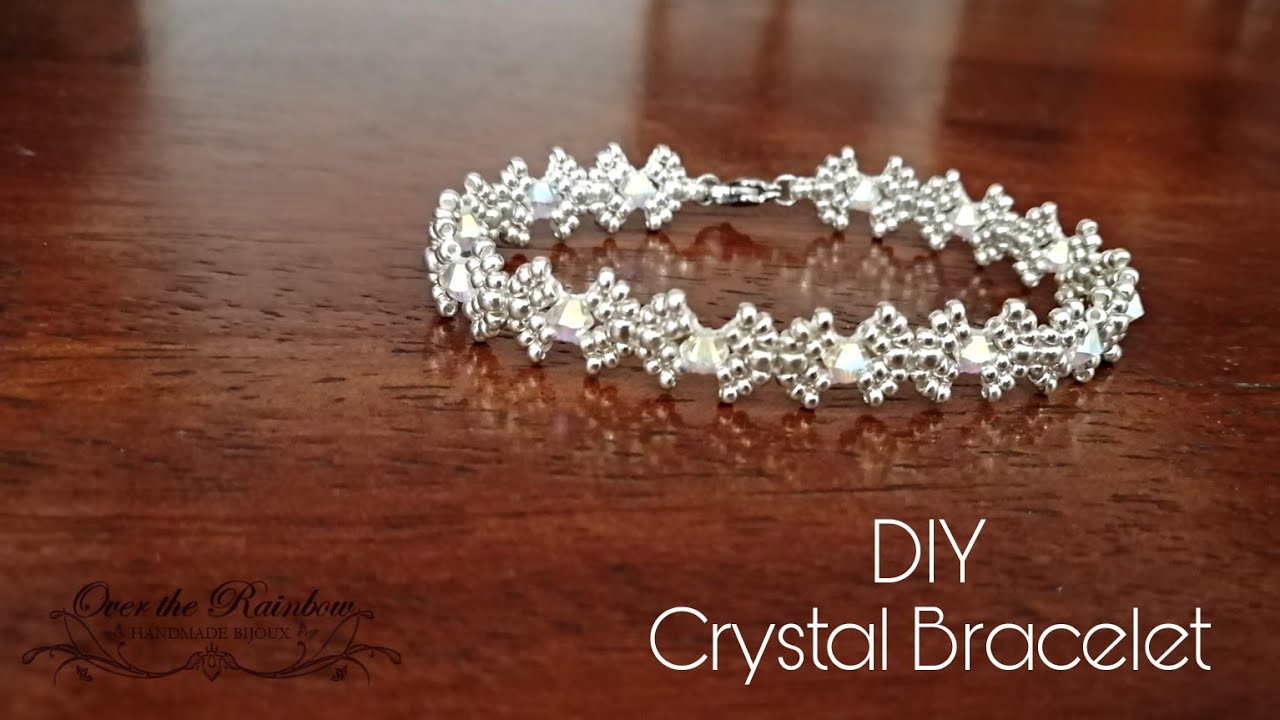 DIY BRACCIALE con cristalli e Rocaille, Tutorial Bracciale Fiocco 🎀