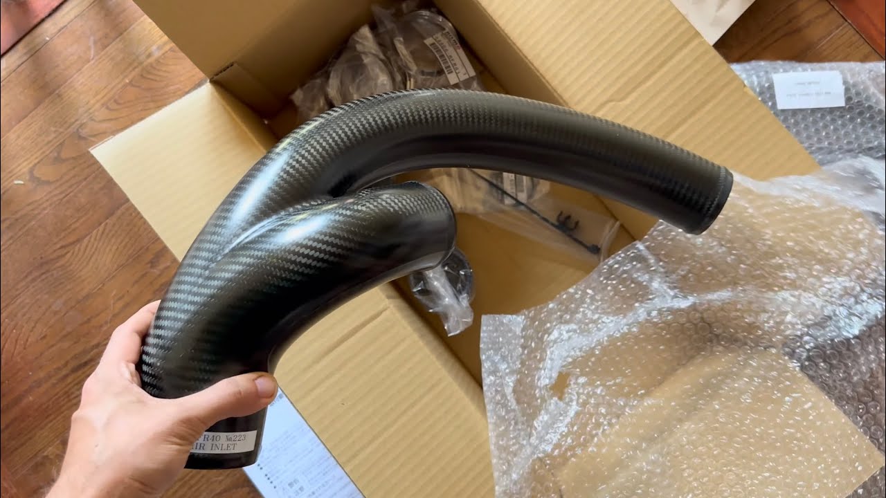 R33 / R34 GTR Nismo carbon inlet piping 14460-RRR45 unboxing.
