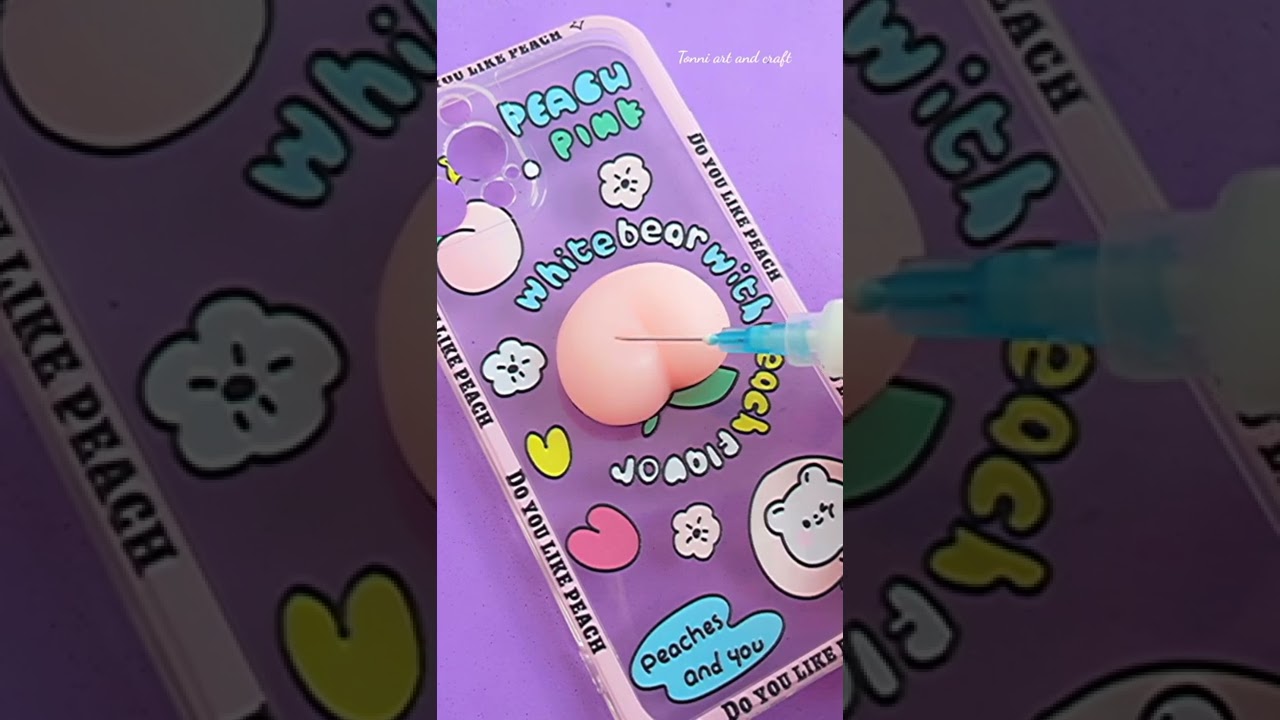 💉🍑 do you like peach ?😜 #shorts #tonniartandcraft #youtubeshorts #satisfying #art
