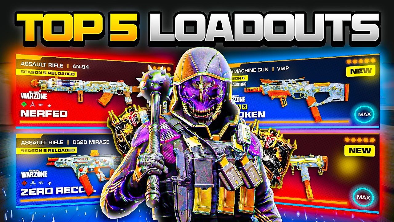 the TOP 5 *BROKEN* META Loadouts in Warzone After the NEW UPDATE! (Warzone BEST Builds)