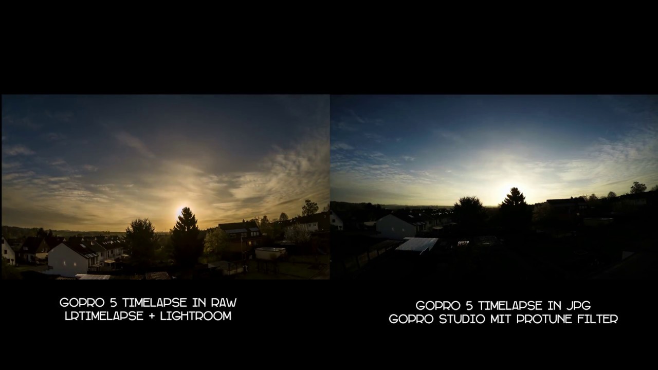Sonnenaufgang GoPro 5 Black (JPG Bearbeitung Vs. RAW Bearbeitung)