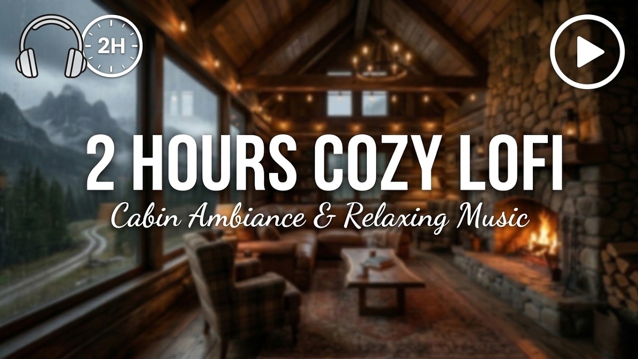 POV: It’s a Cloudy Evening in your Mountain Cabin 🌧️ (Lofi & Rainy Night) - 2 Hours