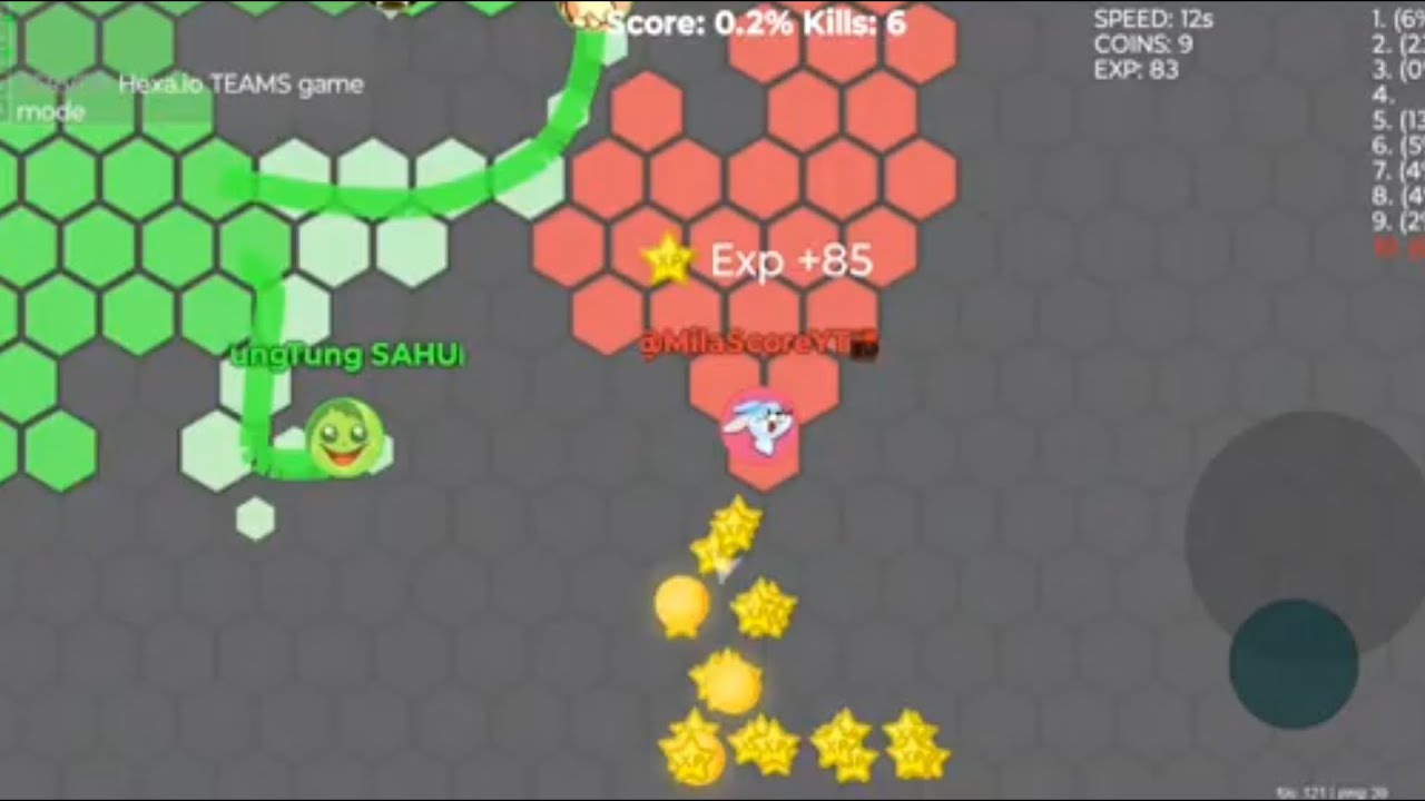 Hexa.IO Farming Some EXPERIENCE In TEAMS MODE (Satisfying)!