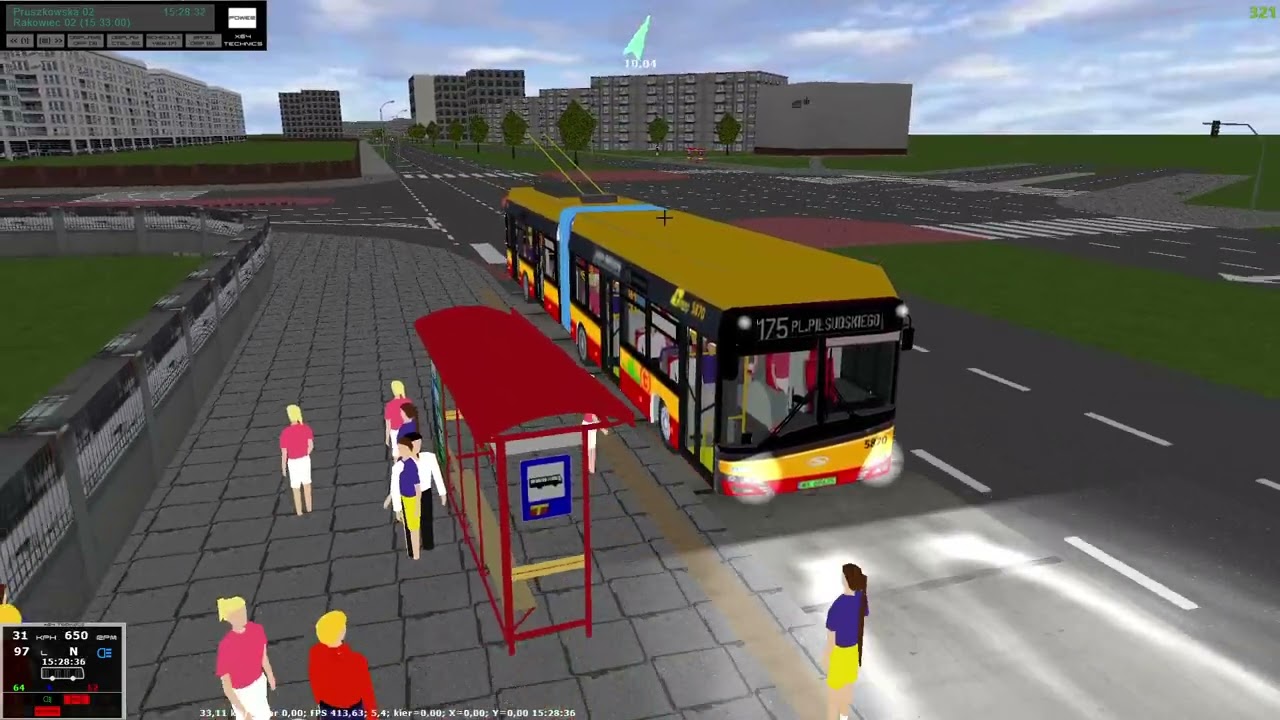 Virtual Bus #8 - Linia 175 ( Zapowiedzi* ) Warszawa, Solaris Urbino 18 IV Electric