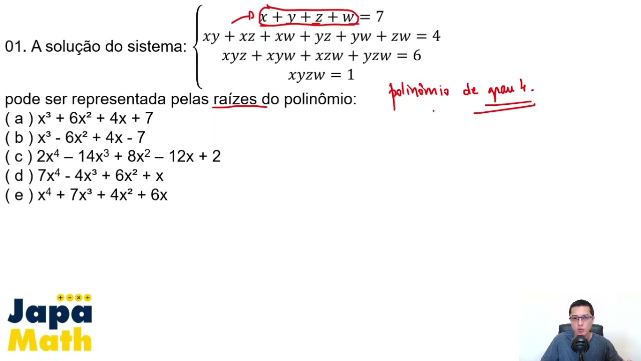 Prova EFOMM Resolvida(2015 - 2016) - Matemática - Questão 01