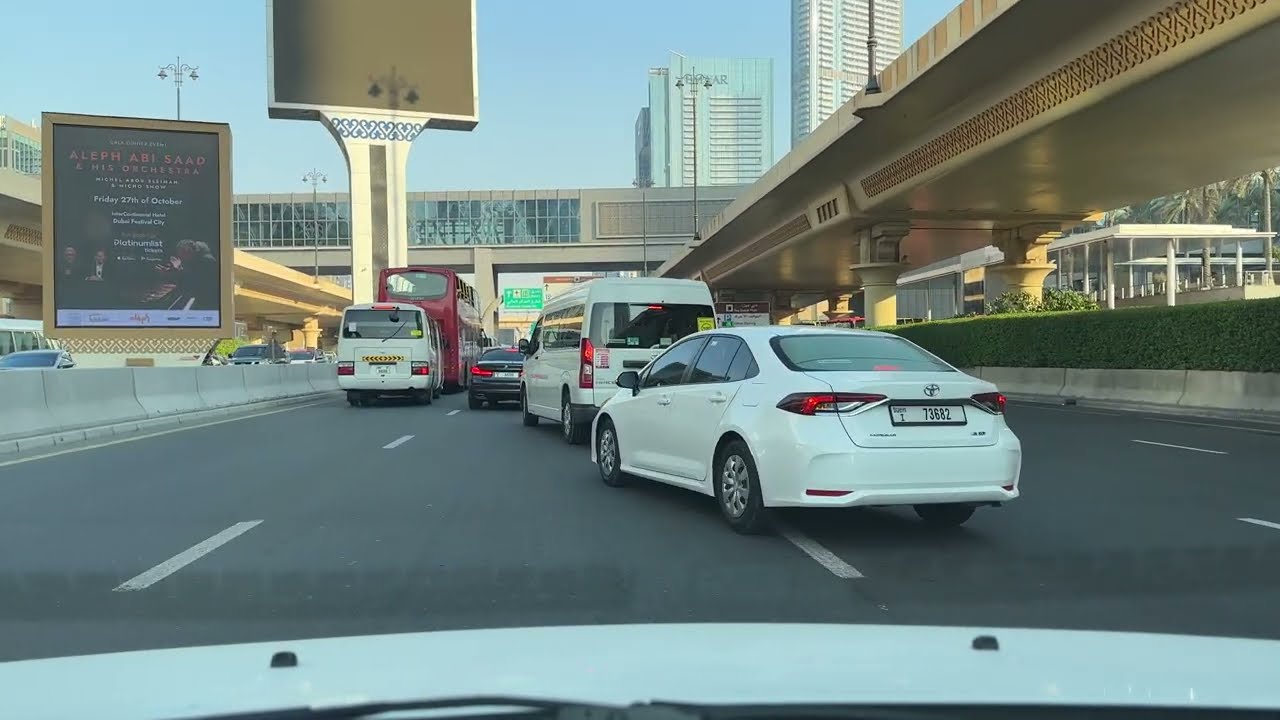 Financial Center Street to Al-Awir Fruit Market | DUBAI 4K drive