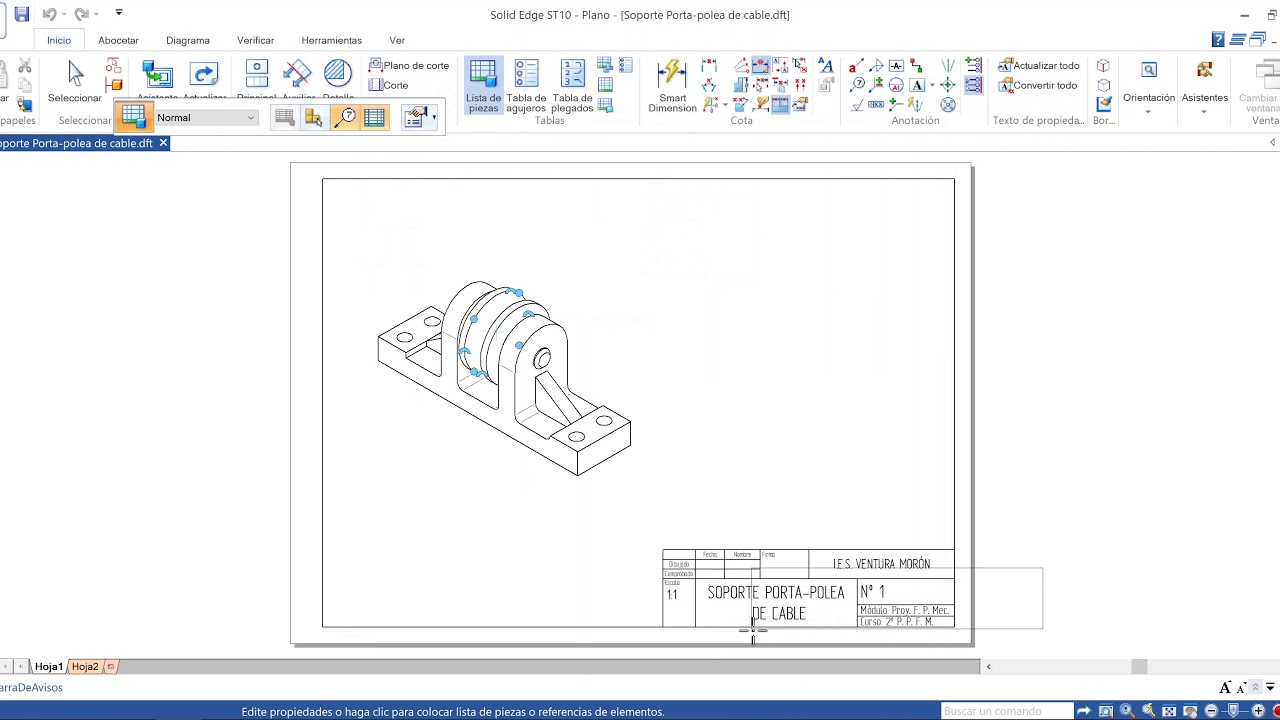 Configurar plano conjunto en Solid Edge st10