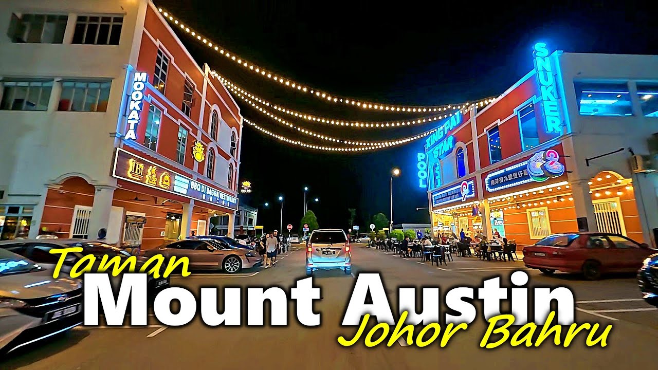 Driving in the busy street of Taman Mount Austin Johor Bahru NOV 2024