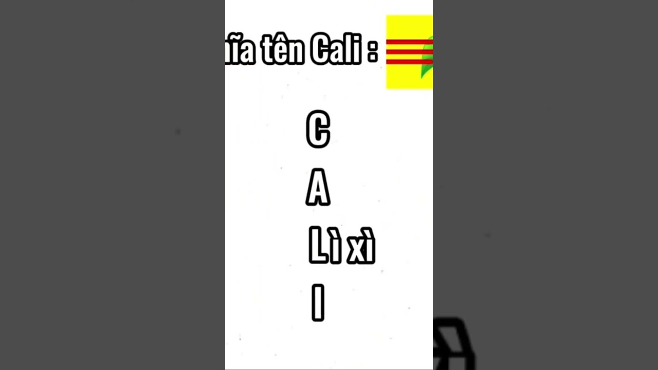 &Yacute; nghĩa t&ecirc;n cali đ&oacute; v&agrave; l&igrave; x&igrave; c&aacute;i con cạc nh&eacute; #cali❌