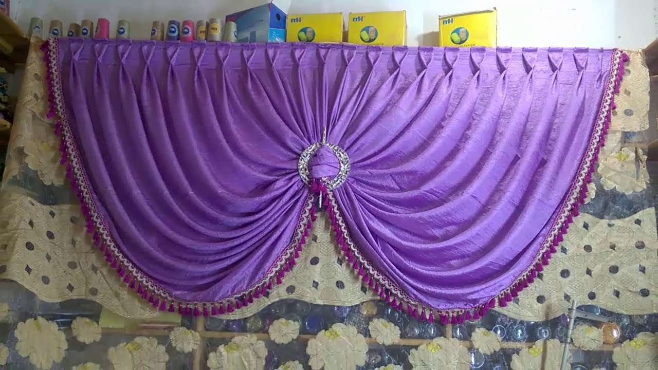 شرح خياطة وتفصيل الستائر غلى شكل قلب لزينة الصالون