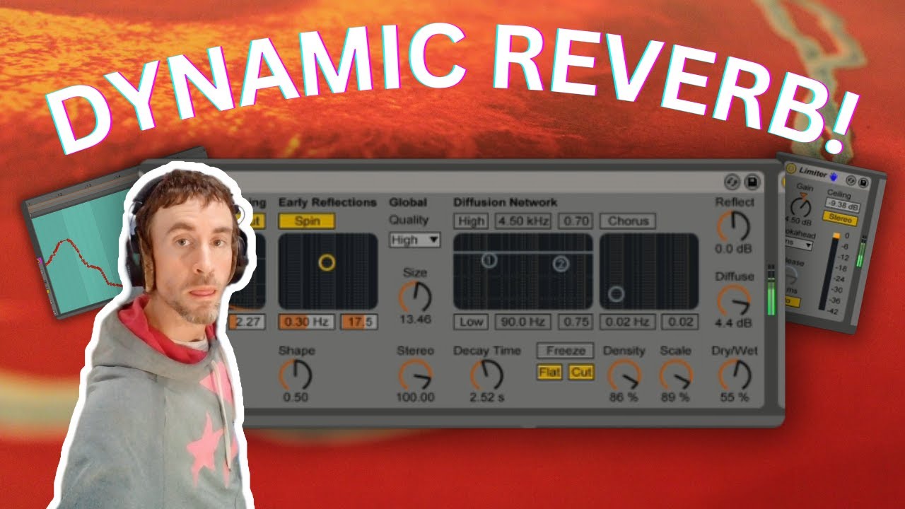 Ambient dub techno chords using dynamic reverb modulation