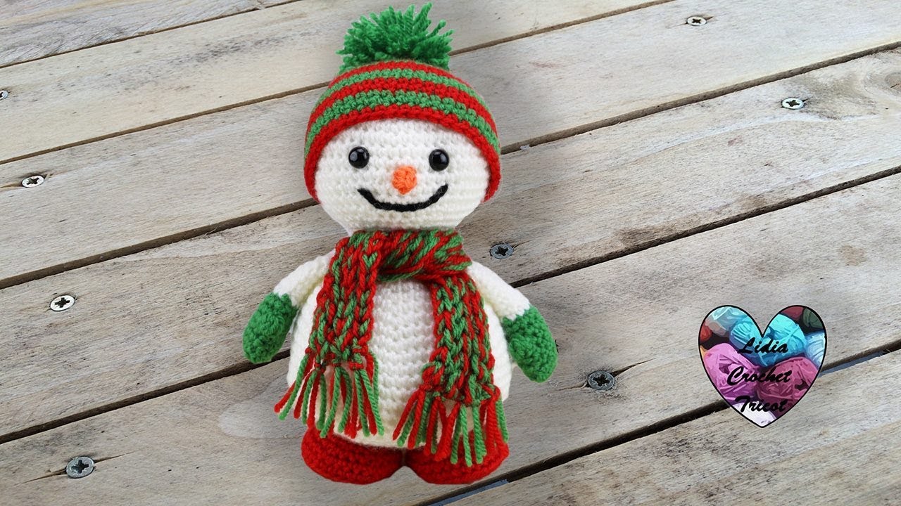 Bonhomme de neige crochet tout mignon pas a pas
