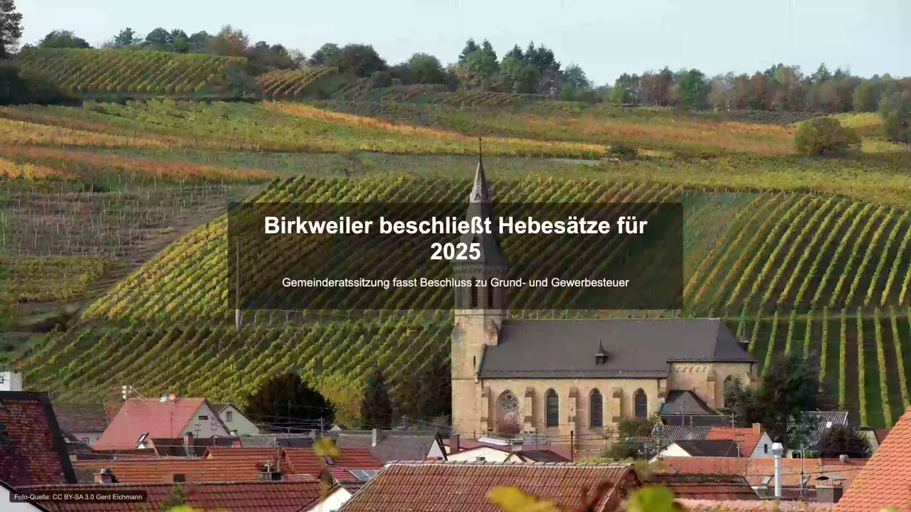 Birkweiler beschlie&szlig;t Hebes&auml;tze f&uuml;r 2025 - Gewerbesteuer News