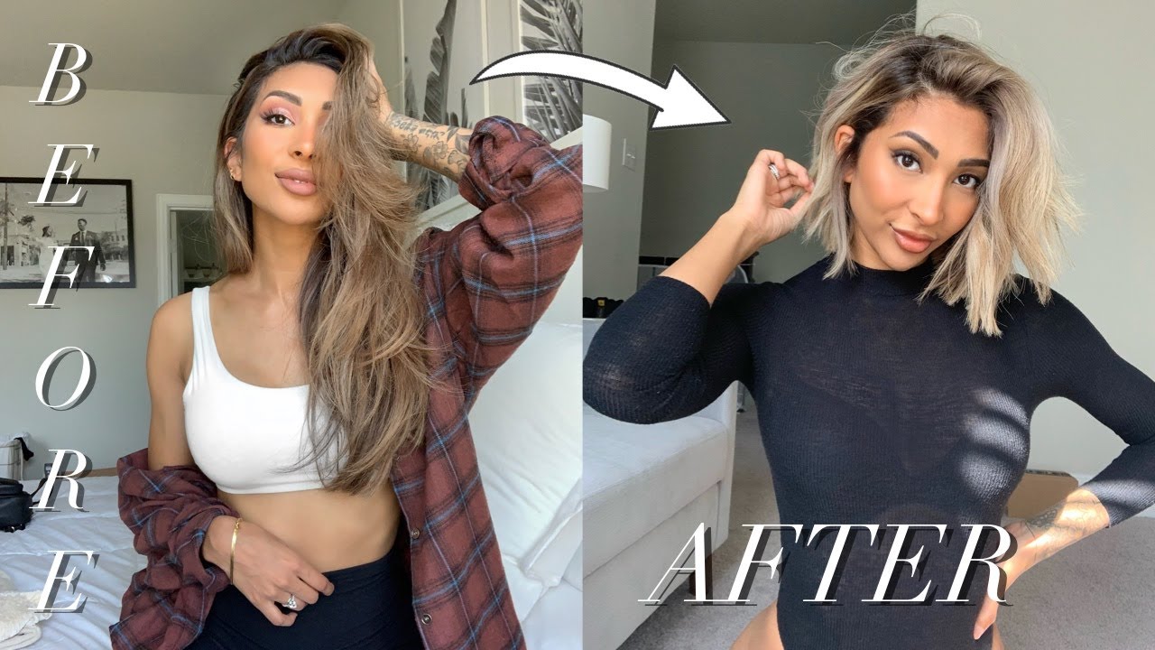 CHOPPING MY HAIR OFF & GOING BLONDE! | HAIR TRANSFORMATION VLOG