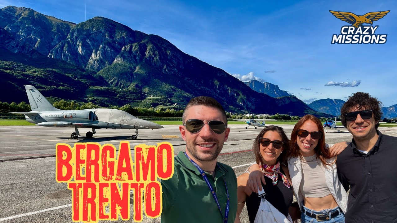 Cessna 172 SP! Volo da Bergamo a Trento sull’Adamello e il lago d’Idro.. Pianifica + Com ITA