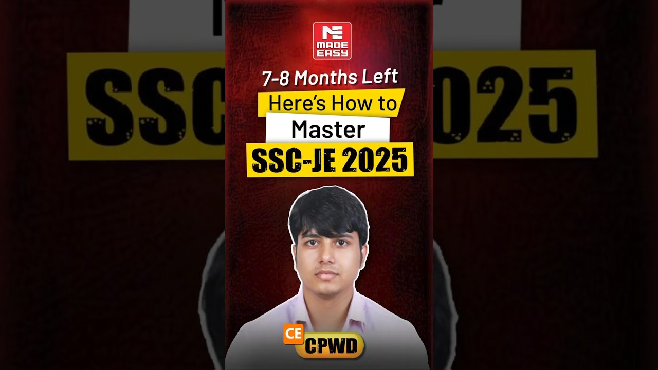 SSC JE 2025 Preparation | Toppers' Strategy & Key Insights | Must-Watch Tips