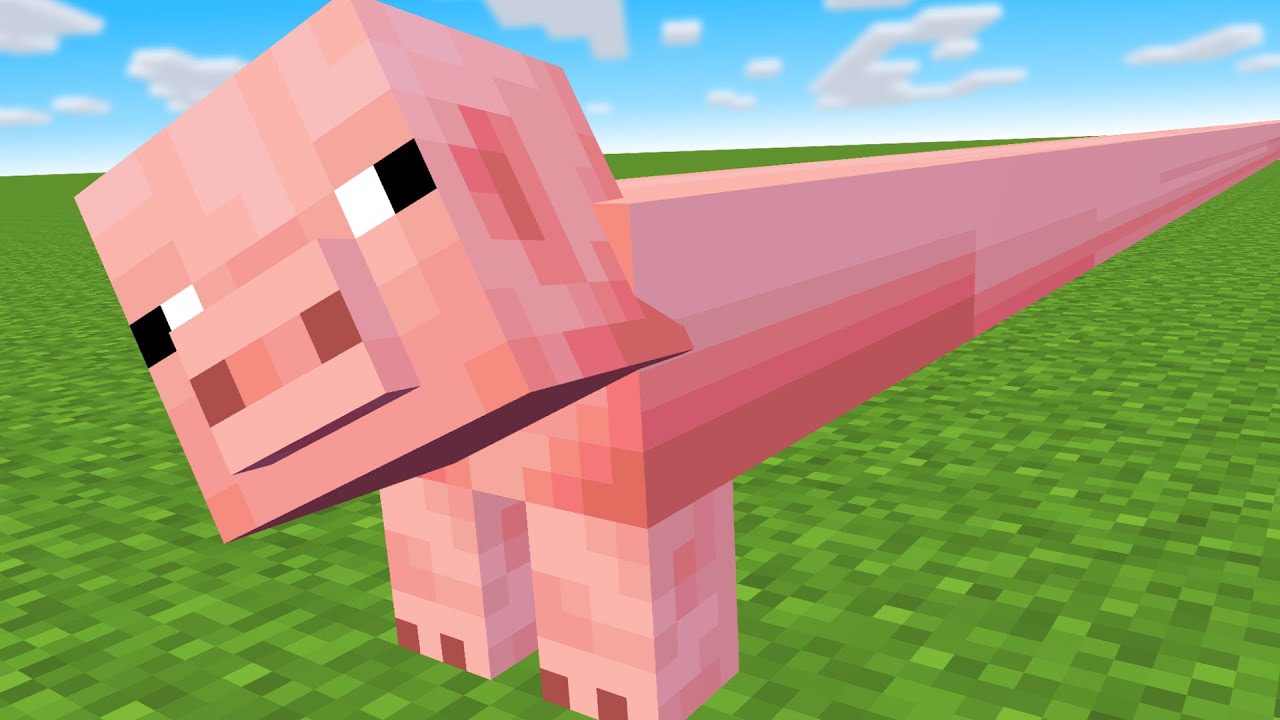Мобы Minecraft, если бы они были оооочень длинными