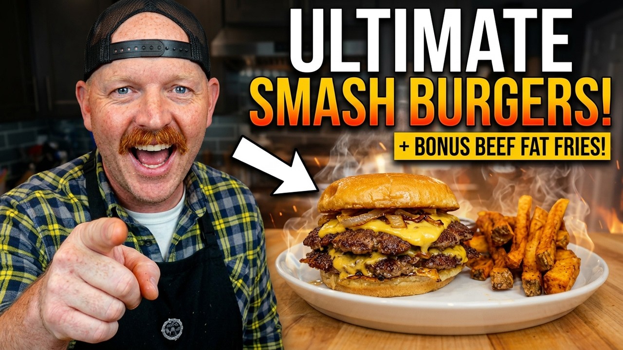 Smash Burgers Done Right | Crispy, Juicy & Packed with Flavor (Bonus Beef Fat Fries)