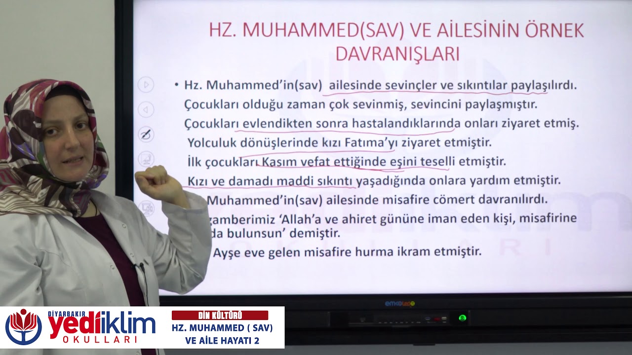 5.Sınıf Ders / Din Kültürü ve Ahlak Bilgisi / Konu / Hz Muhammed Sav ve Aile Hayatı 2