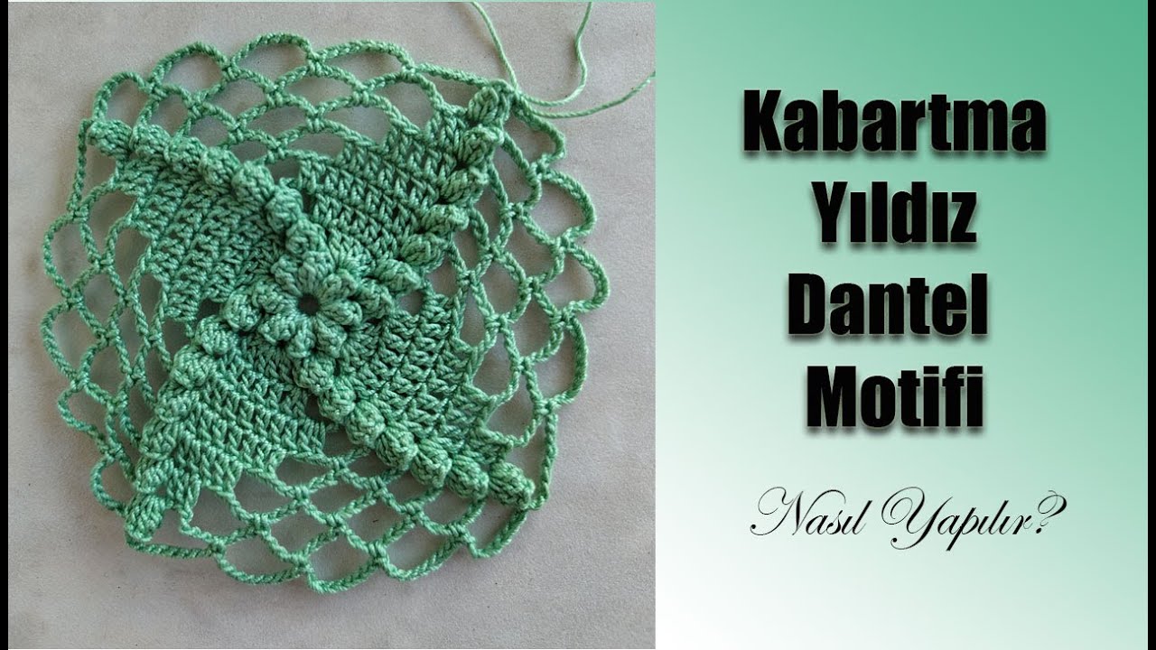 Kabartmalı Yıldız Masa Örtüsü, Yatak Örtüsü, TV battaniyesi, Kırlent Motifi Nasıl Yapılır?