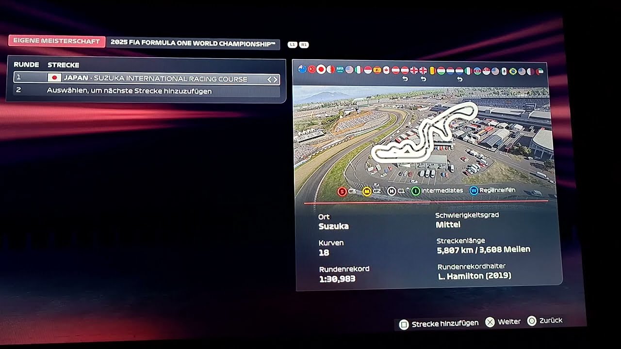 F1 25 PS5 ALLE STRECKEN