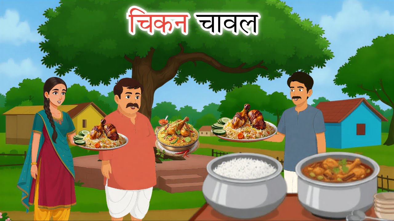 😋देशी चिकन चावल/Chicken rise/Chicken Chawal Business Success Story | Hindi Moral Story@saayutoon 