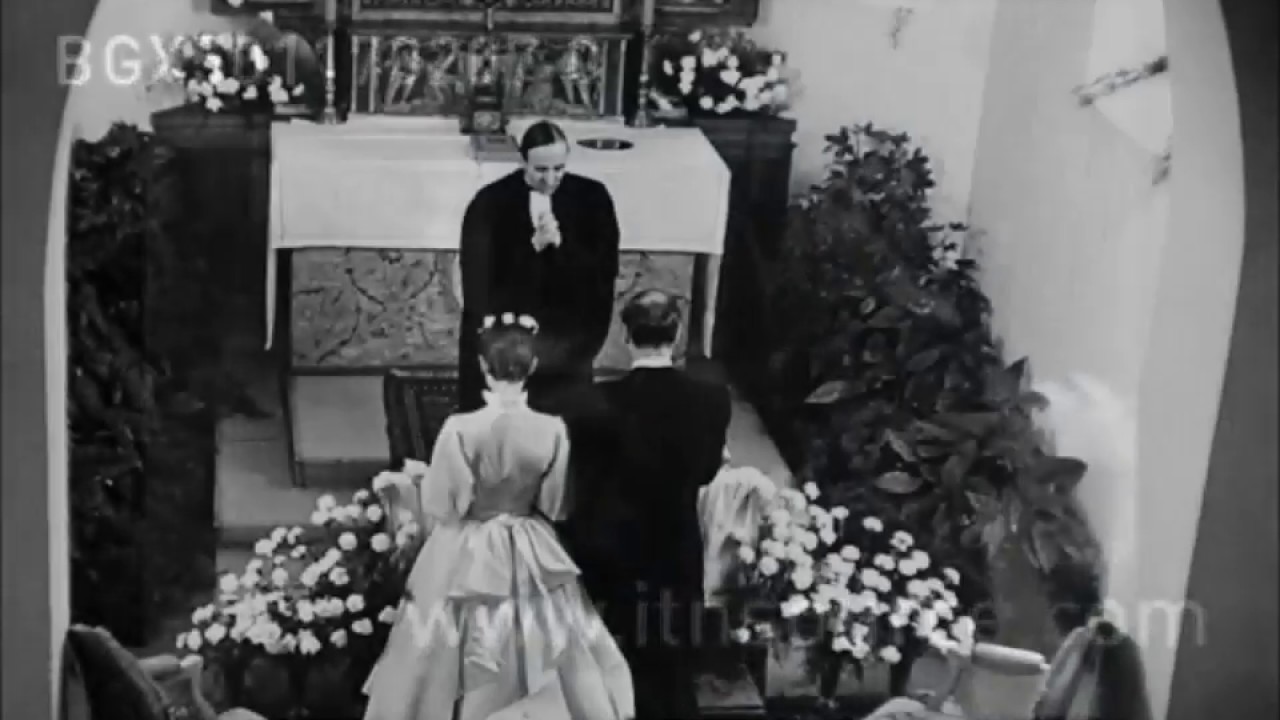 1954 Audrey Hepburn &  Mel Ferrer, Wedding, religious ceremony  Burgenstock
