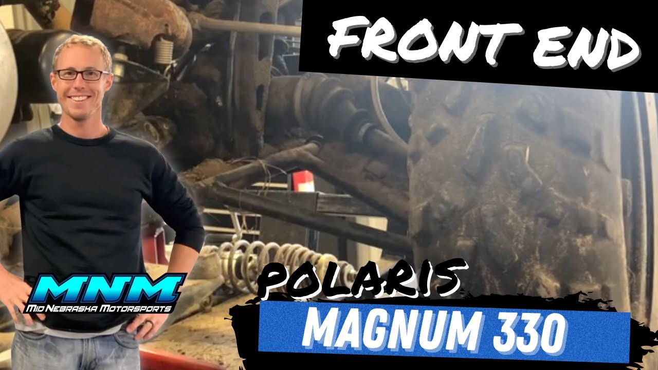Polaris Magnum 330 - Front End Brake Pad Replacement / CV Boot Replace / U Joint Bushing Fix