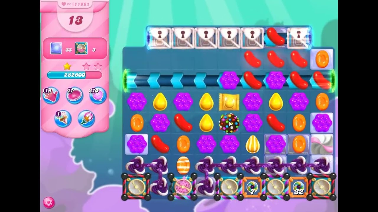 Candy Crush Saga Level 11991 - NO BOOSTERS | SKILLGAMING ✔️