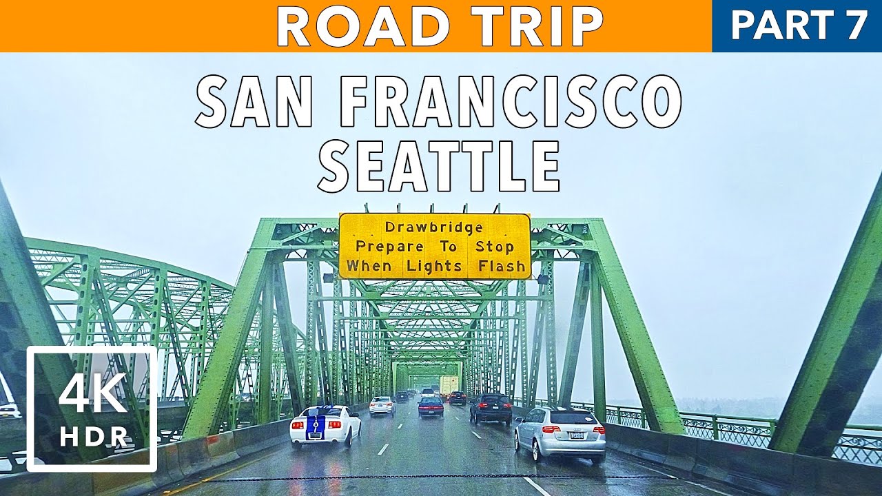 ROAD TRIP – San Francisco to Seattle – Part 7: Through Oregon to Portland [4K HDR]