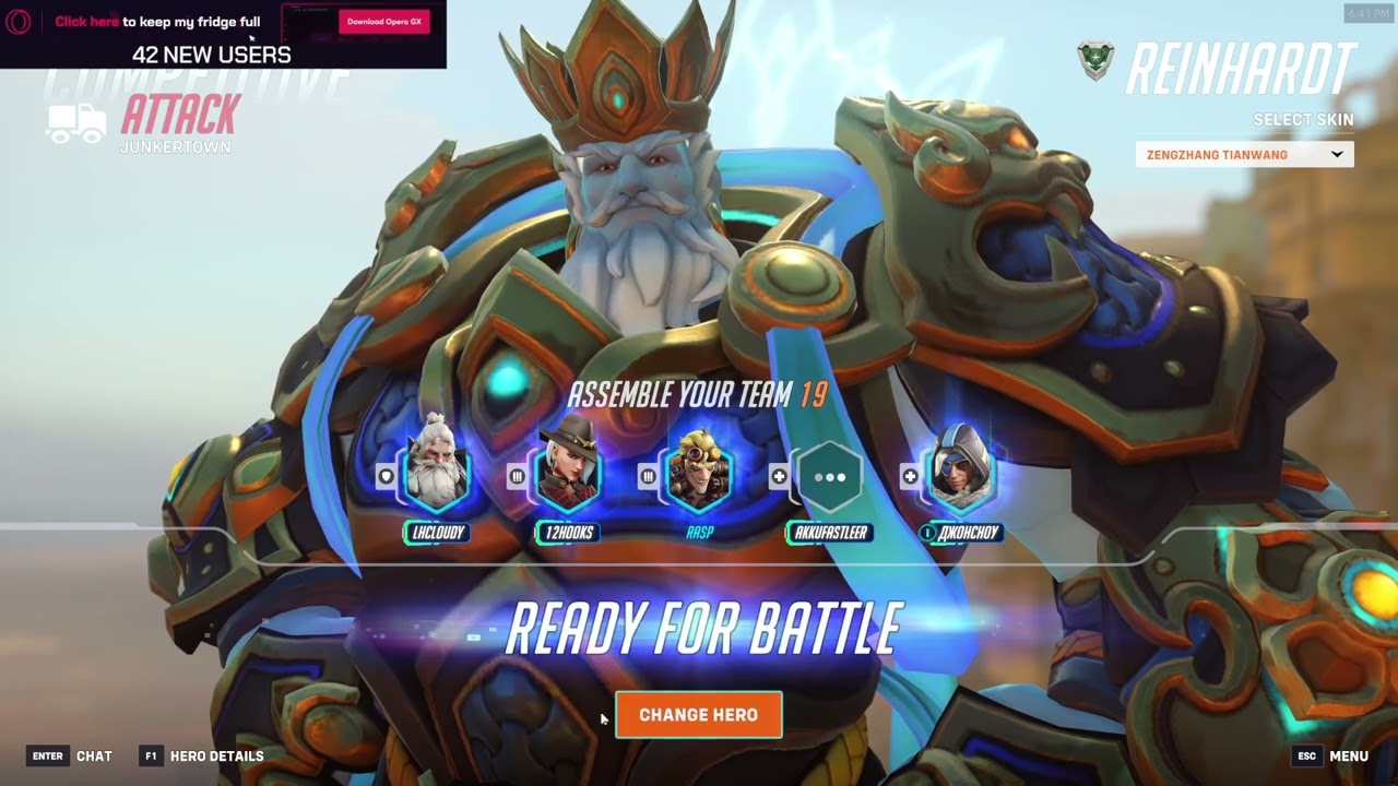 RANK 1 REINHARDT! LHCLOUDY PRO REINHARDT GAMEPLAY OVERWATCH 2 SEASON 15 TOP 500