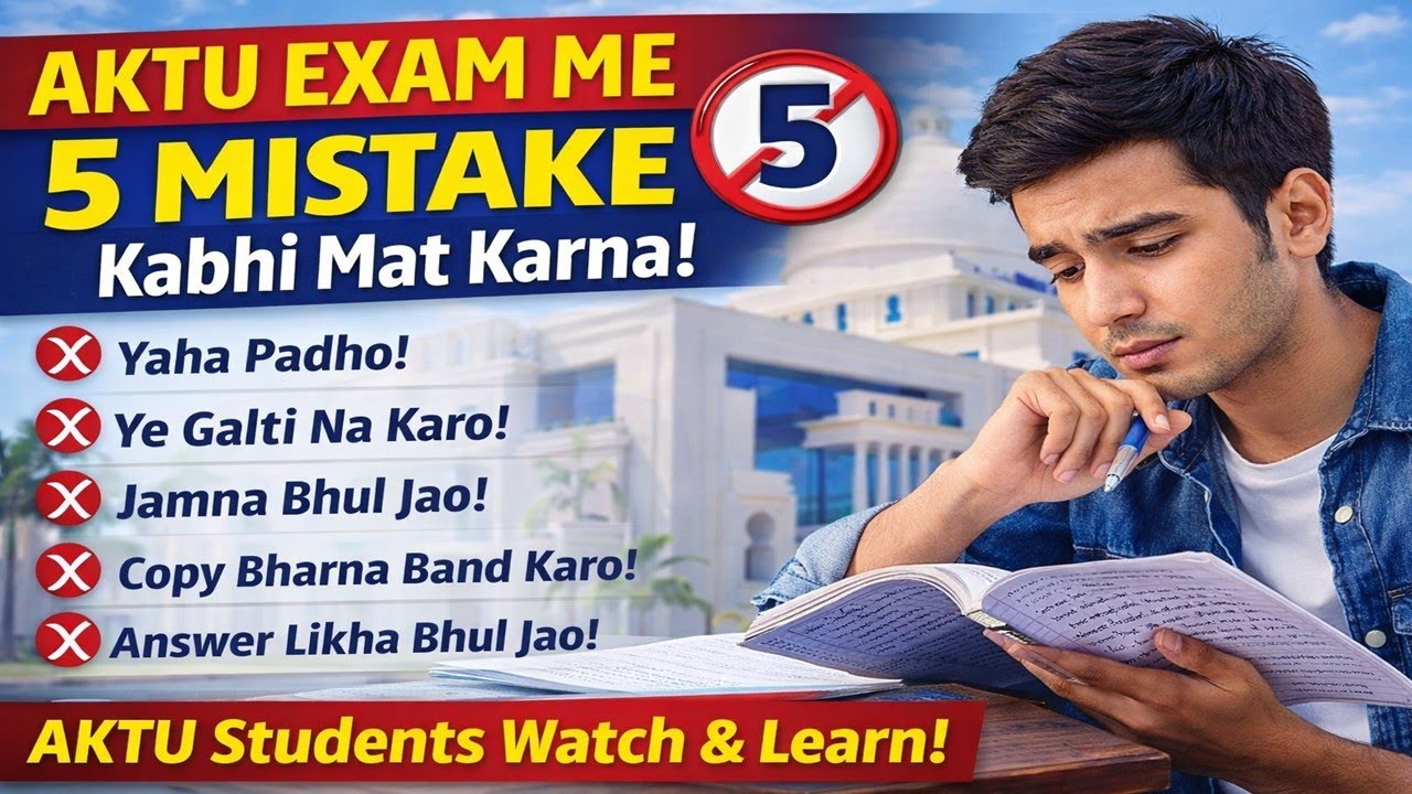 AKTU Exam Exam में 5 Biggest Mistakes | Pass Marks Guarantee Tips | 100 % Pass #aktu #aktuexam
