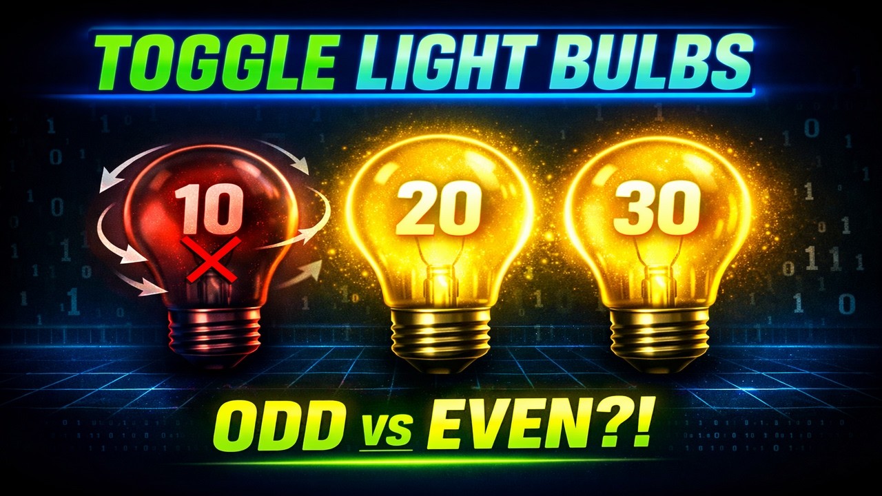 Leetcode 3842. Toggle Light Bulbs | Weekly Contest 489
