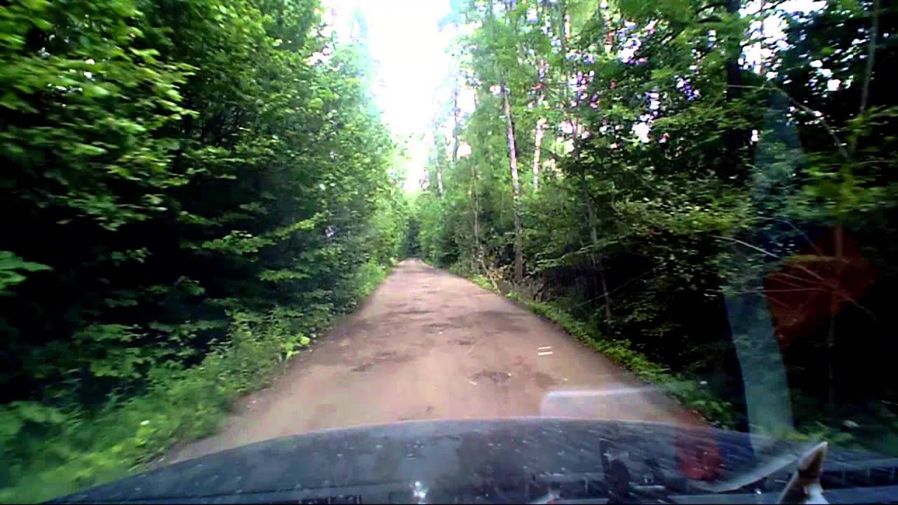 Driving in Russia. Part 1 - Driving a car in Russian forest South of Moscow. Life in Russia.