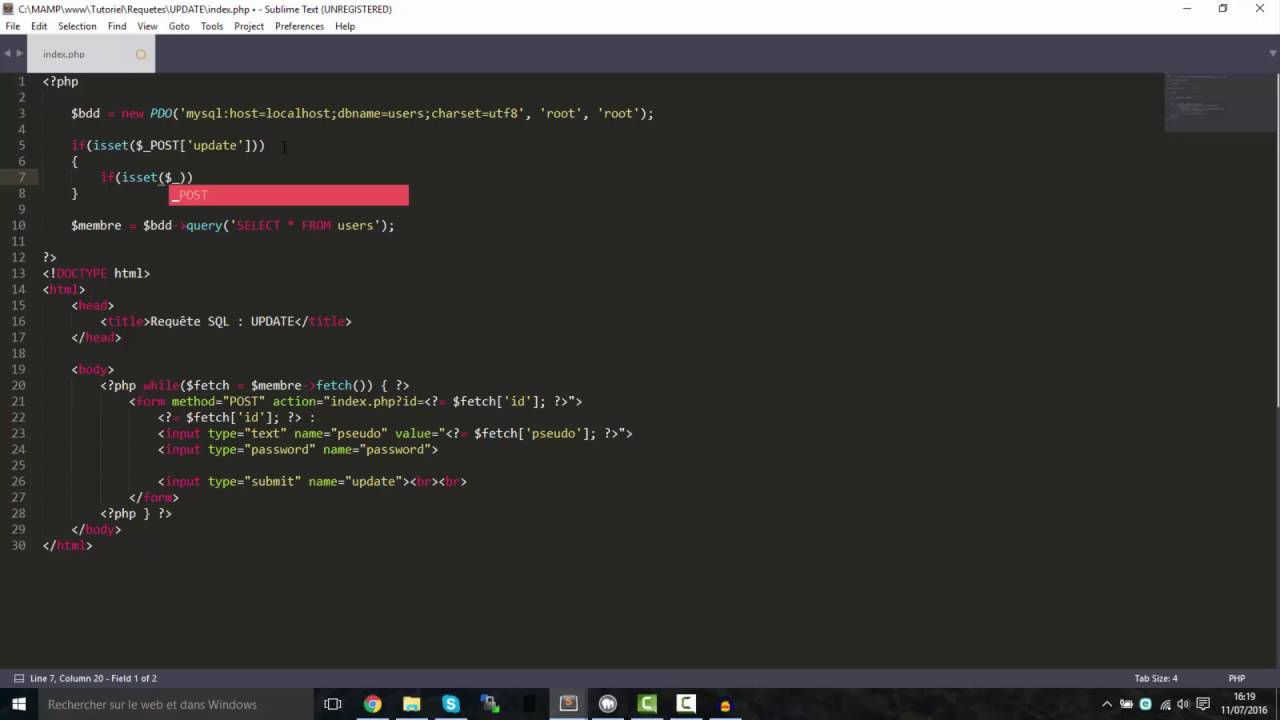 [TUTO] PHP - Les requêtes SQL [UPDATE]