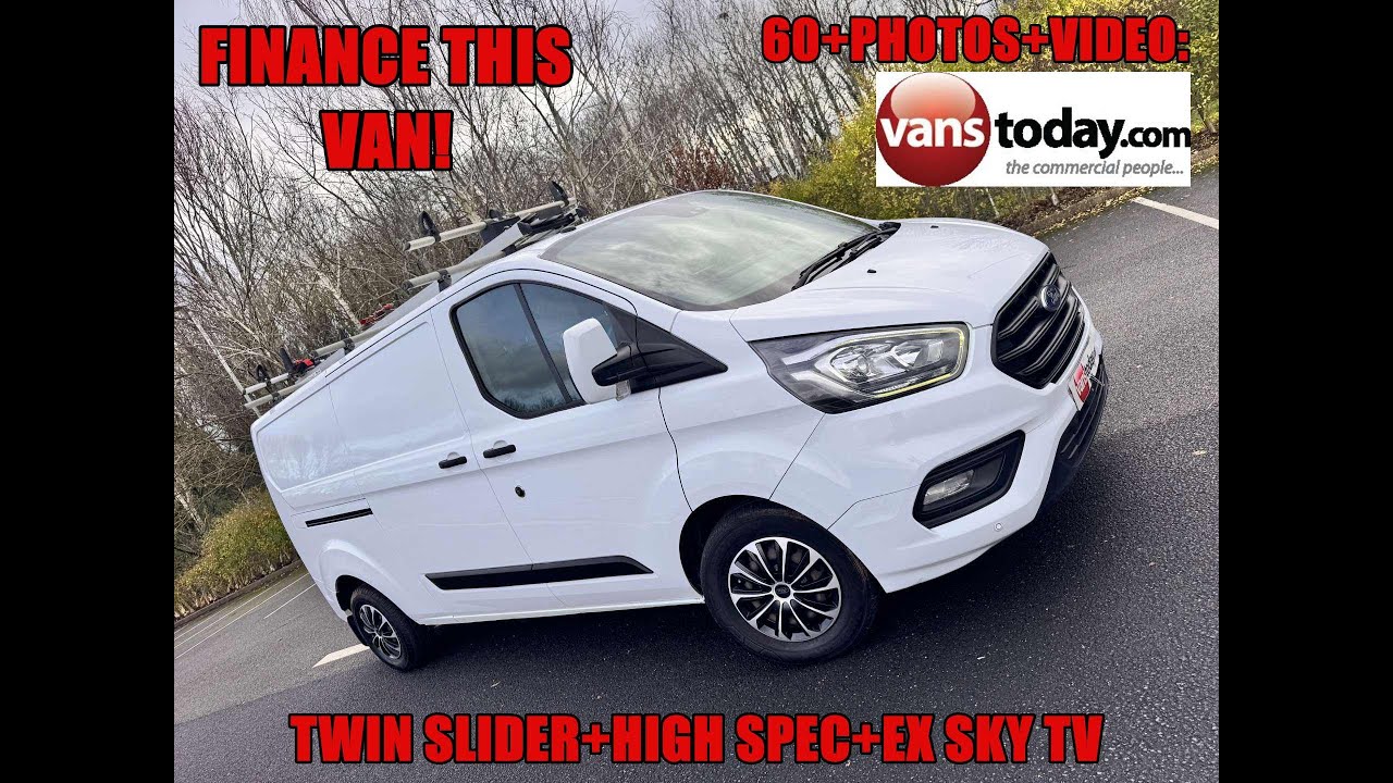 Ford Transit Custom с небольшим пробегом, ранее принадлежавший телеканалу Sky TV, с двумя боковым...