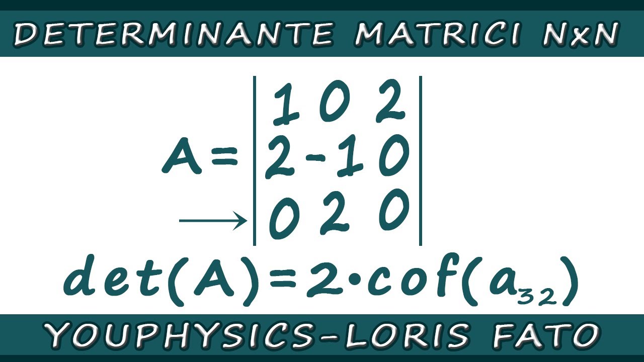 METODO DI LAPLACE - DETERMINANTE DI UNA MATRICE NxN