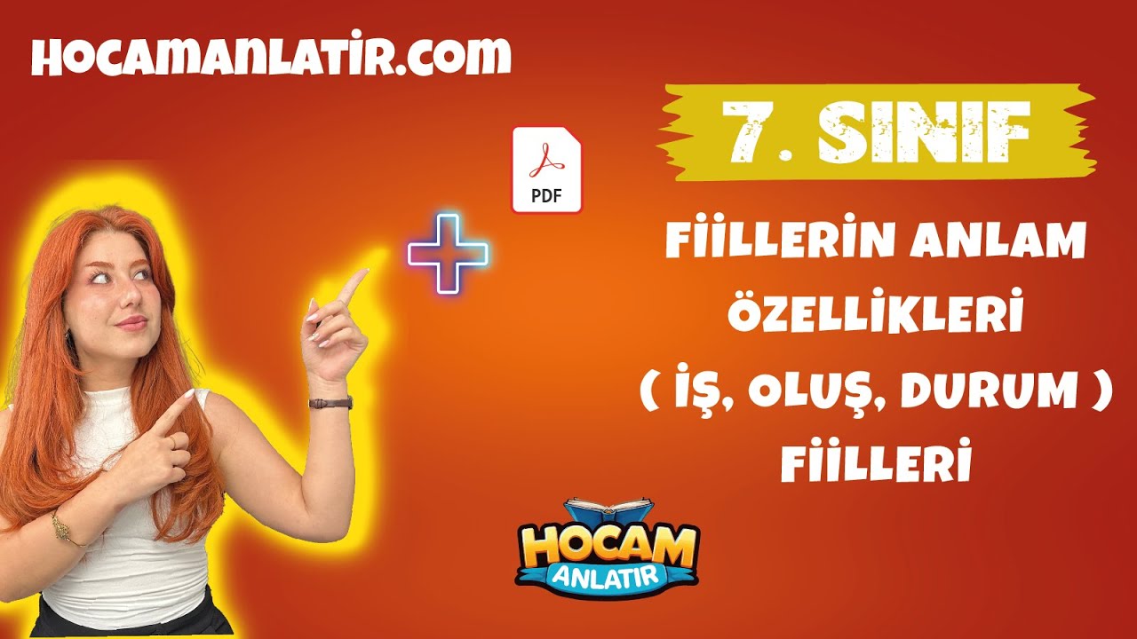 7. Sınıf Türkçe - Fiillerin Anlam Özellikleri (İş, Durum, Oluş) #7sınıf #2026