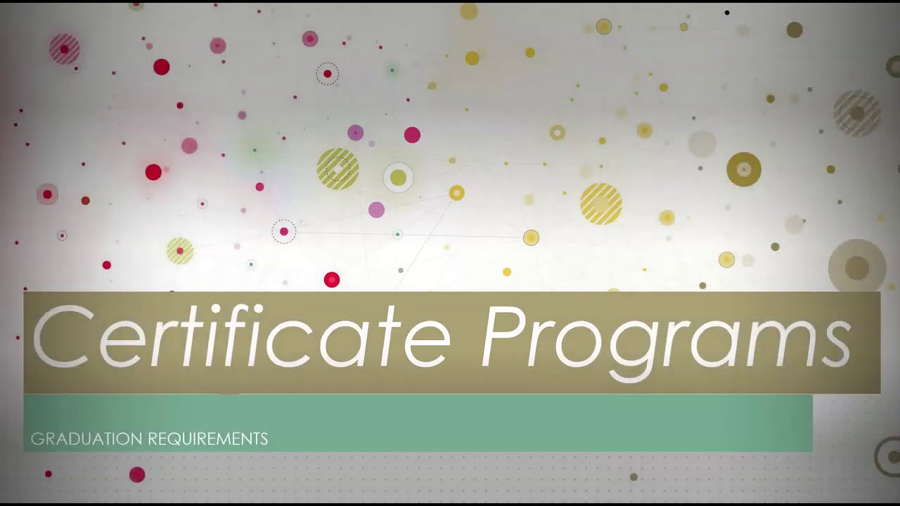 Certificate Program Requirements