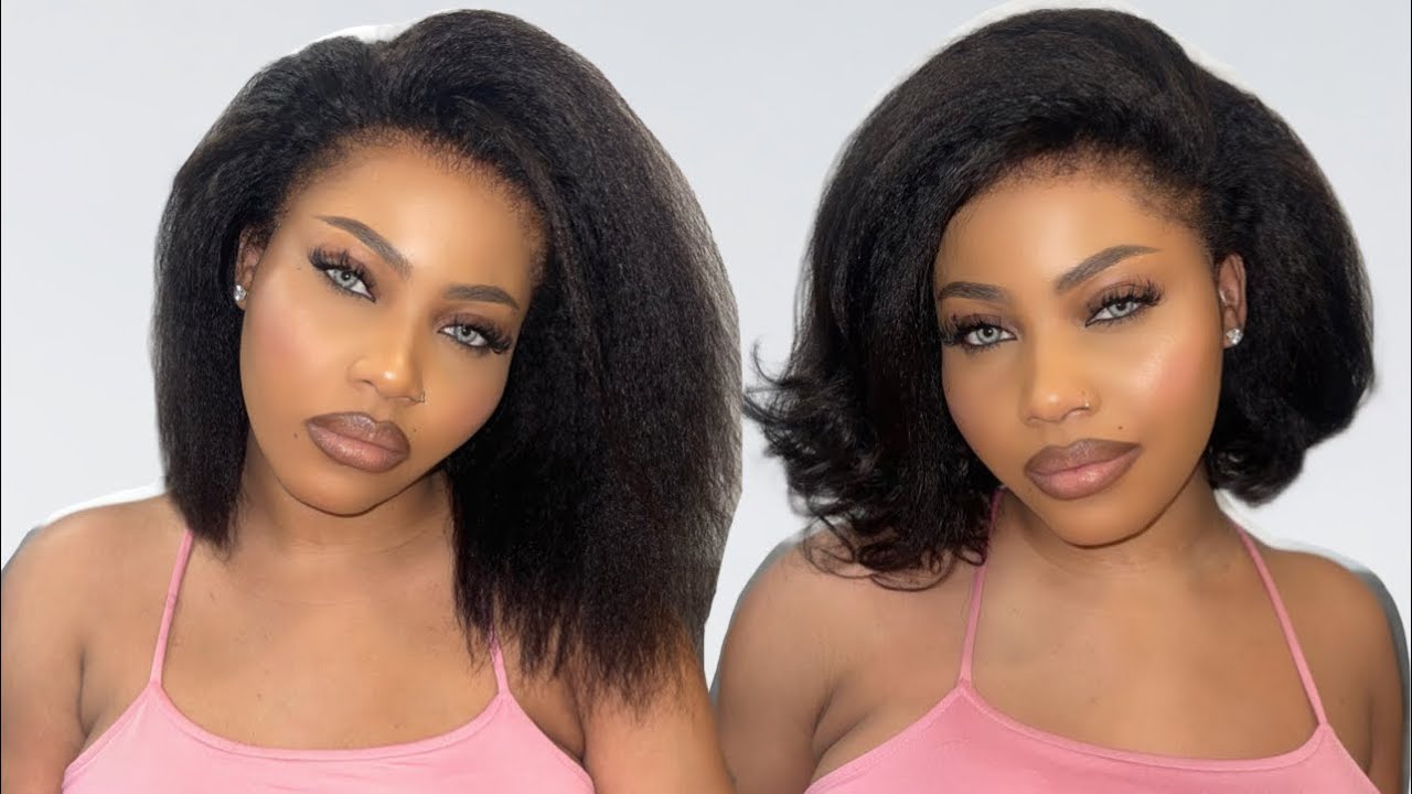 4c edges most natural | kinky straight bob wig | Ft Luvwin Hair