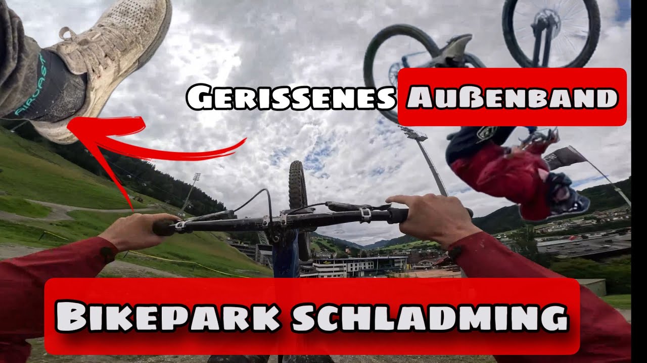 Mit gerissenem Außenband im Bikepark Schladming || wolfmax2