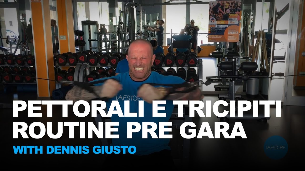 Pettorali e tricipiti - routine pre gara